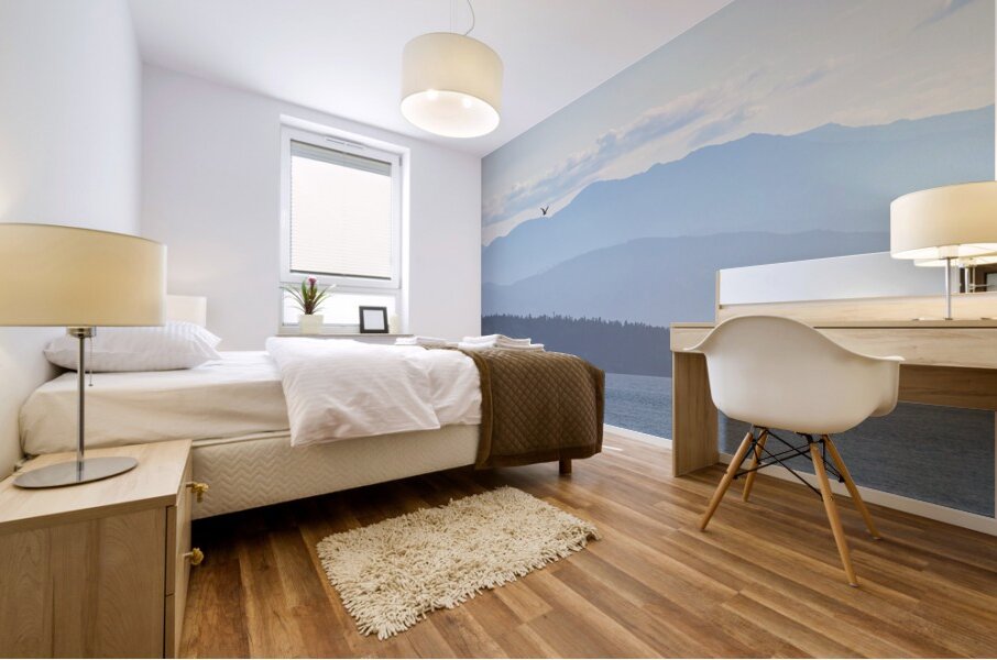 Layers of Blue Mural print