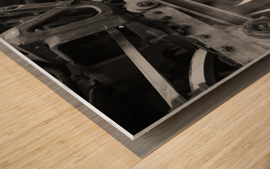 Smoky Wheels Wood print